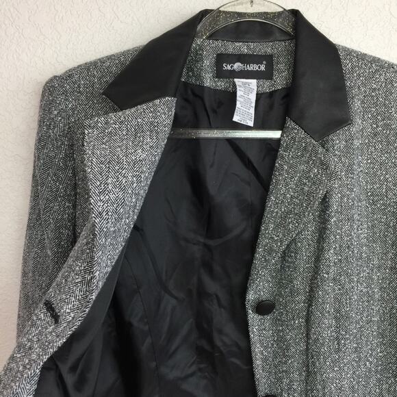 • SAG HARBOR • Vintage Tweed Blazer Sz 8 - Picture 6 of 8